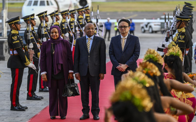 Arrival of Zanzibar President Hussein Ali Mwinyi