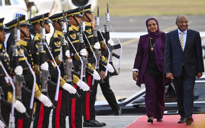 Arrival of Zanzibar President Hussein Ali Mwinyi