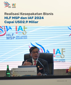 Realisasi Kesepakatan Bisnis HLF MSP dan IAF 2024 Capai USD2,9 Miliar