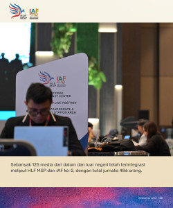 Jurnalis Internasional Apresiasi Fasilitas Media Center HLF MSP dan IAF ke-2