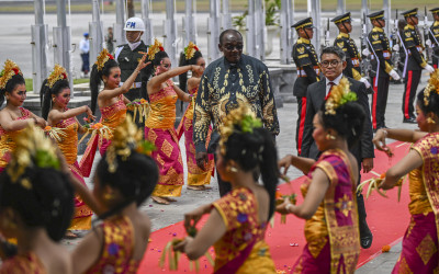 Arrival of Zimbabwe's Vice President Kembo Mohadi