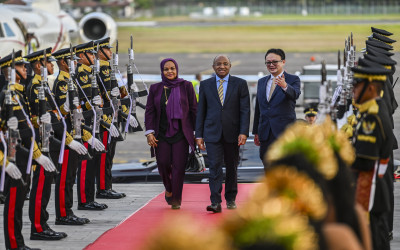 Arrival of Zanzibar President Hussein Ali Mwinyi